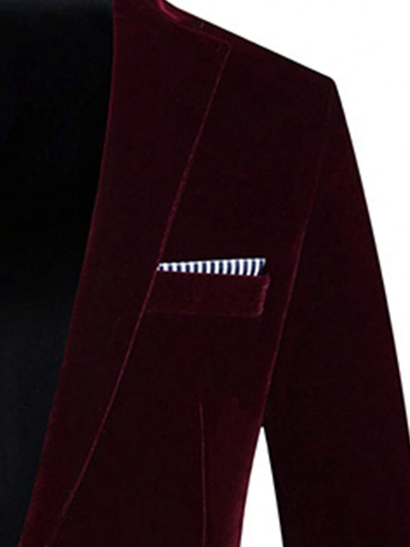 Men Single Button Blazer