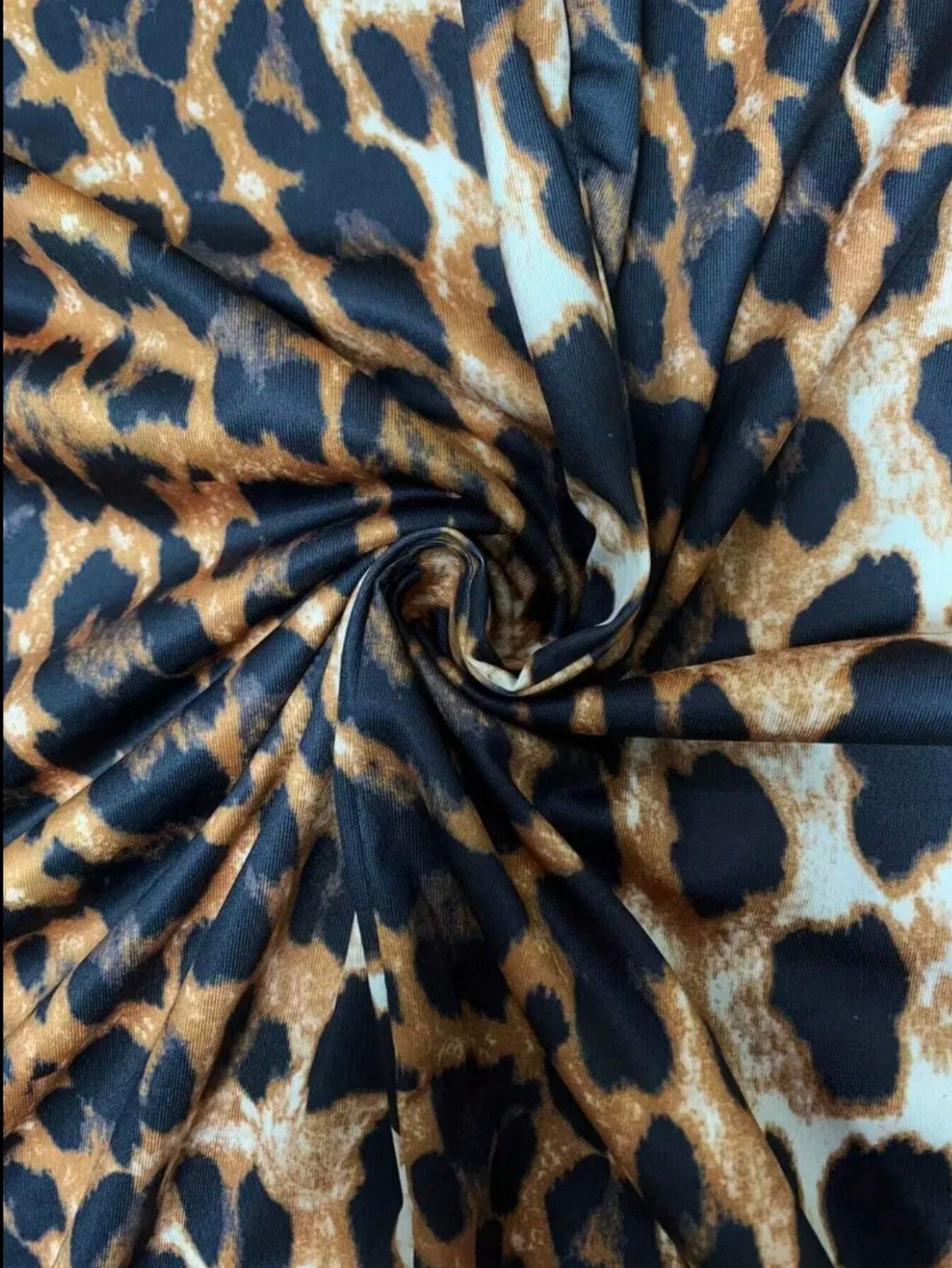 SHEIN plus Size Leopard Print Sleeveless Jumpsuit