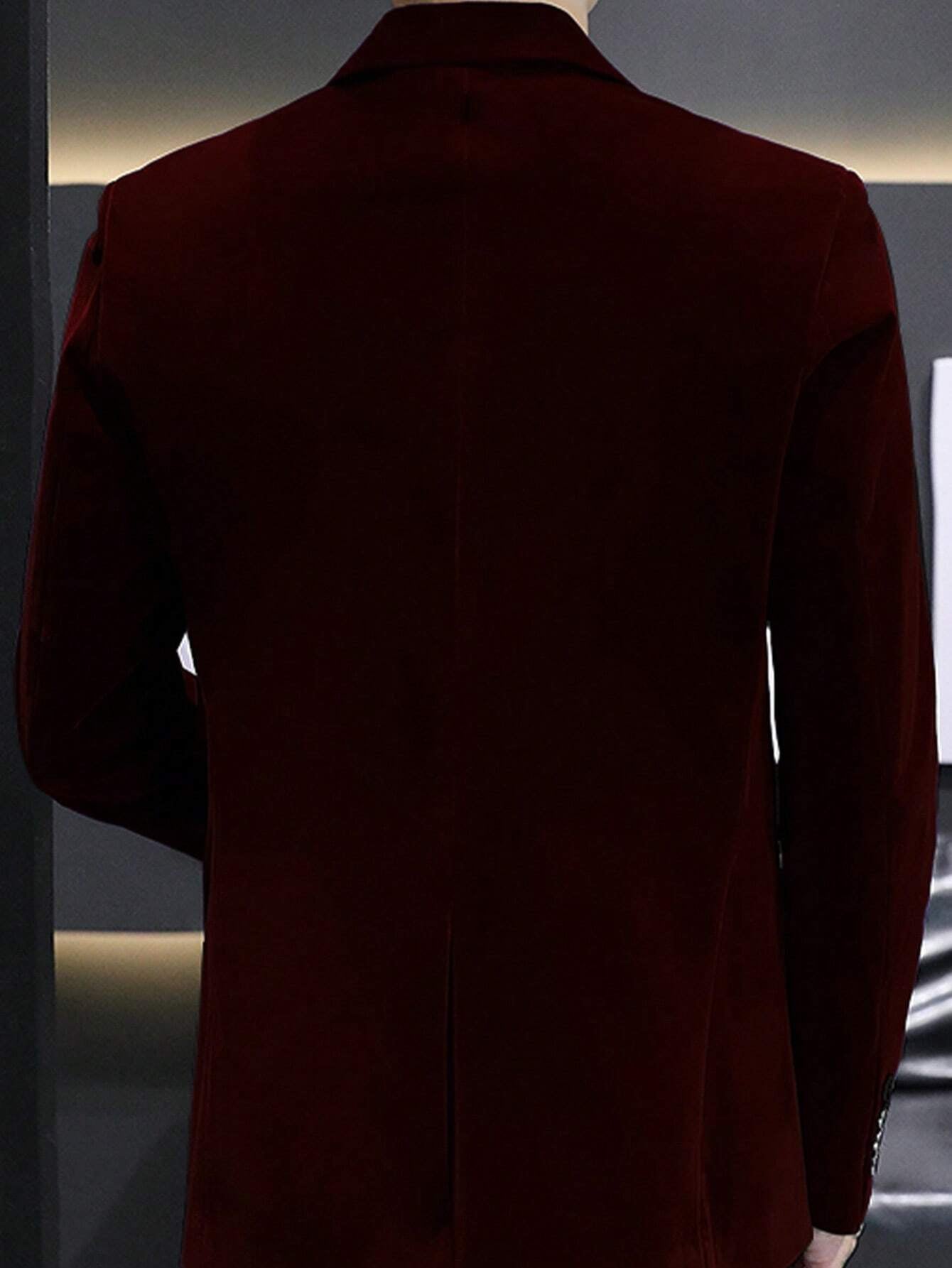 Men Single Button Blazer