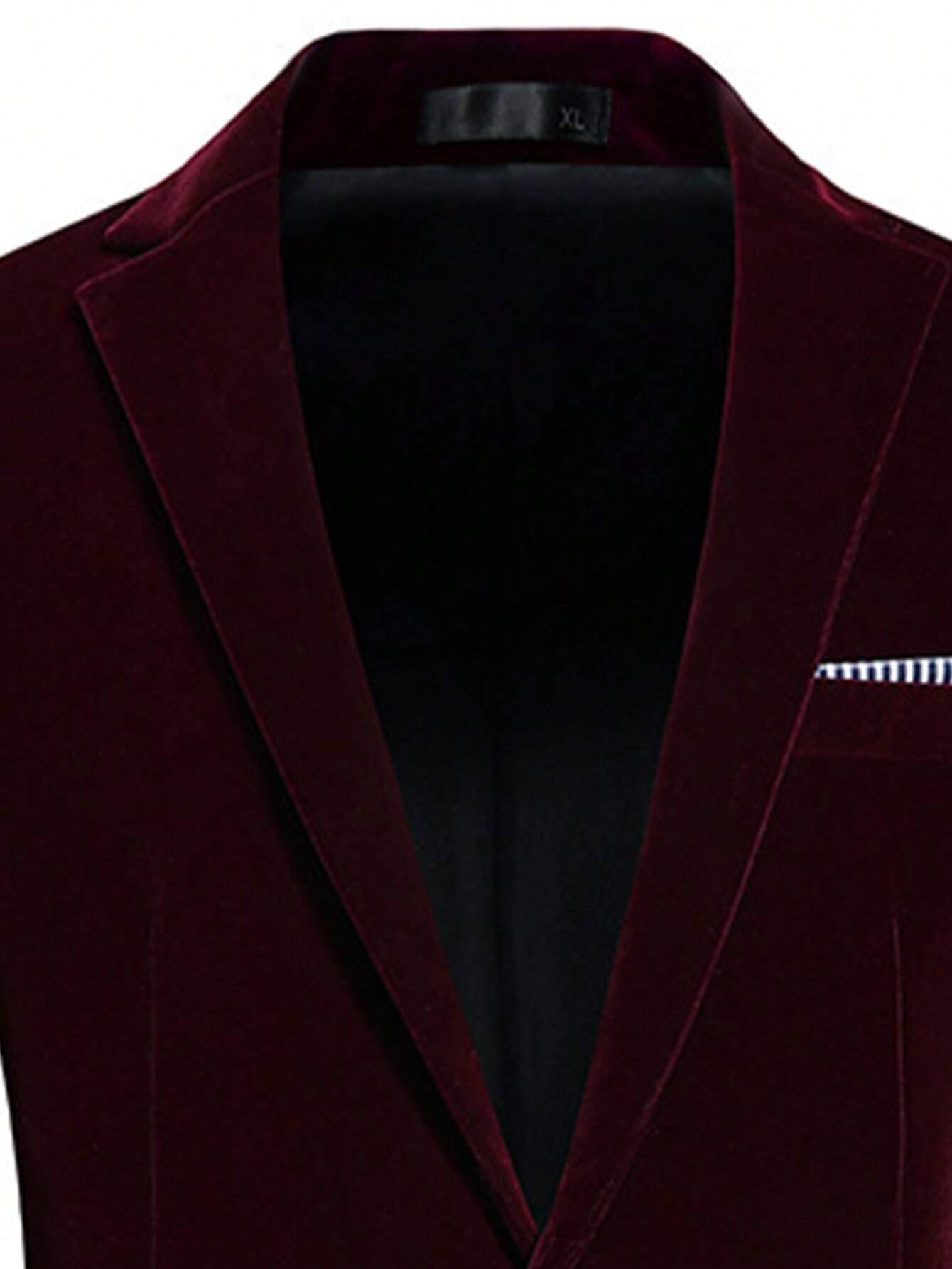 Men Single Button Blazer