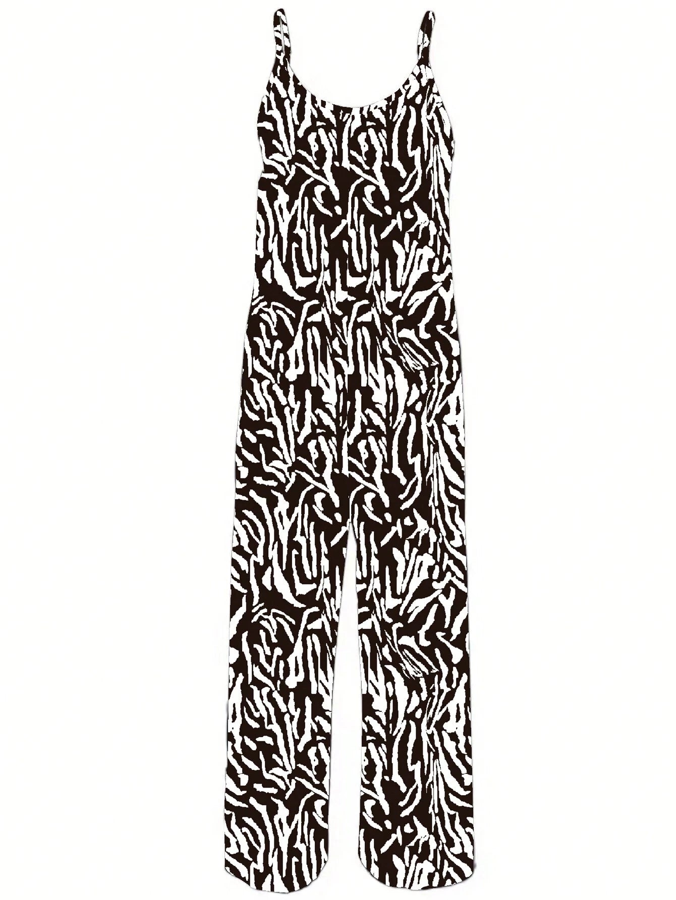 SHEIN plus Size Leopard Print Sleeveless Jumpsuit